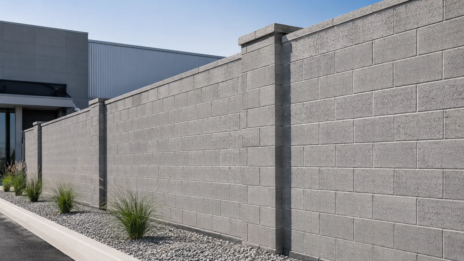 Modern building exterior featuring quality concrete masonry